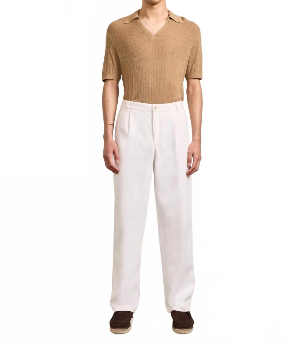 NEW FRESCOBAL CARIOCA joaquim knit polo in dried moss